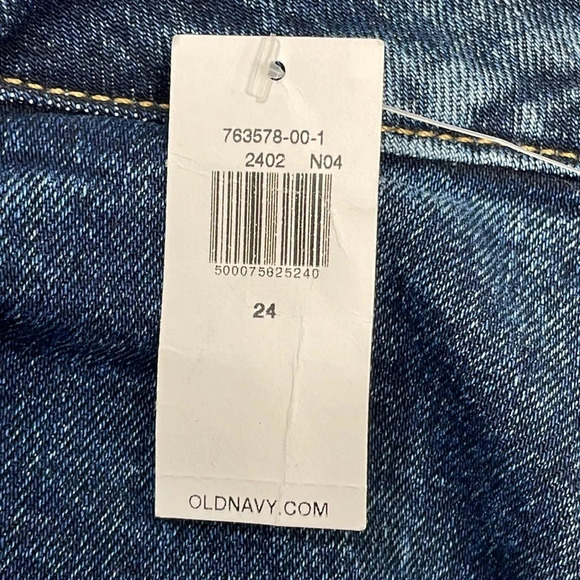 NWT Old Navy High Rise Curvy O.G. Straight Secret Smooth Pockets Jeans 24 - Picture 7 of 16